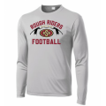 Adult RR Football Performance Grey LS Tee