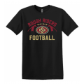 Adult RR Football Black Tee