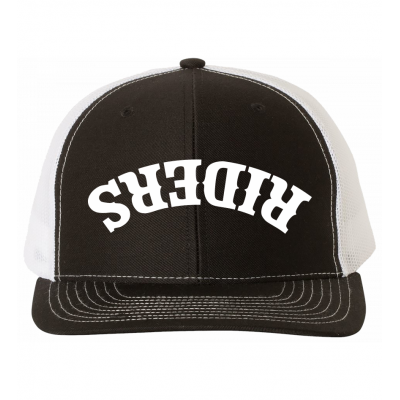 Riders Upside Down Black/White Trucker