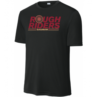 Adult Wagon Wheel Black Performance Tee