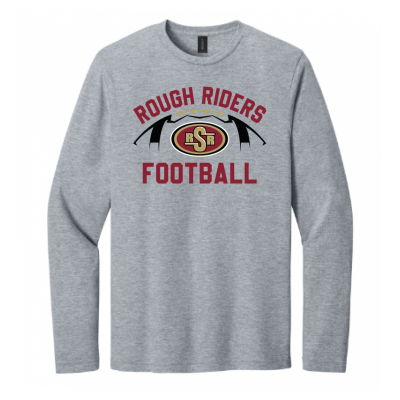 Adult RR Football Grey LS Tee