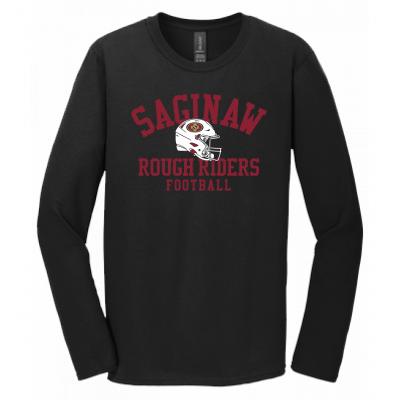 Adult Helmet Black LS Tee