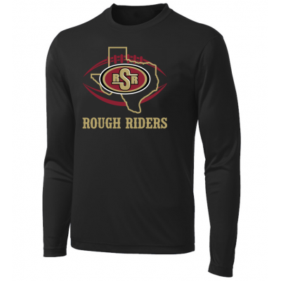 Adult TX RR Black Performance LS Tee