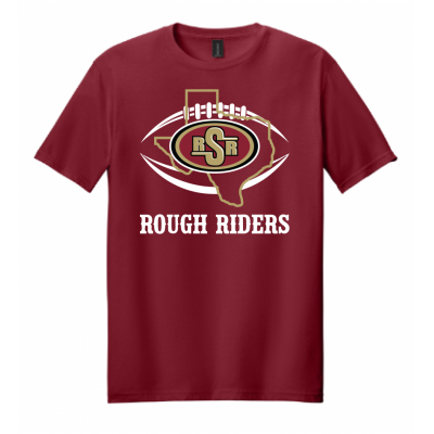 Adult TX Rough Riders Cardinal Tee