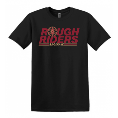 Adult Wagon Wheel Black Tee