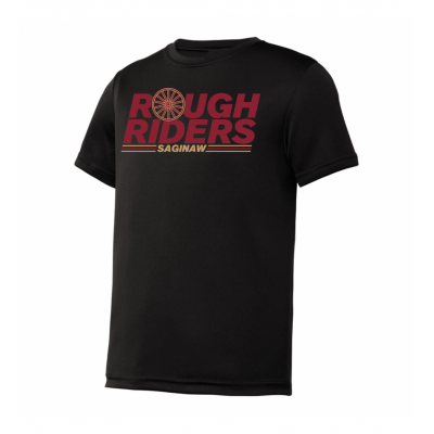 Youth Wagon Wheel Black Performance Tee
