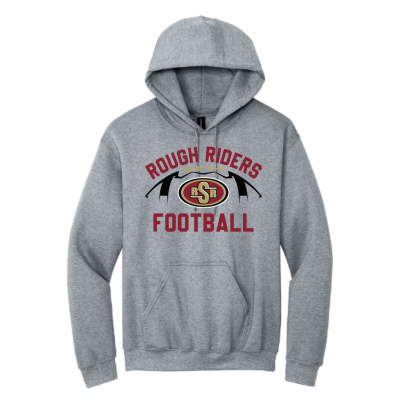 Adult RR Football Grey Hoodie