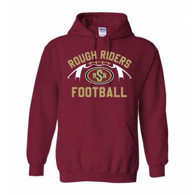 Adult RR Football Cardinal Hoodie