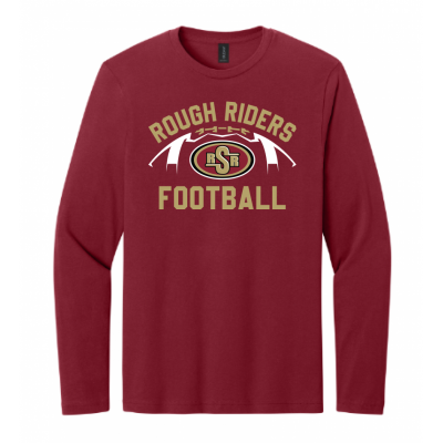 Adult RR Football Cardinal LS Tee