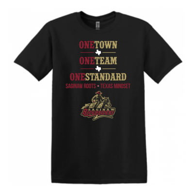 Adult Saginaw One TTS Black Cotton Tee