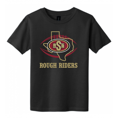 Youth TX Rough Riders Black Tee