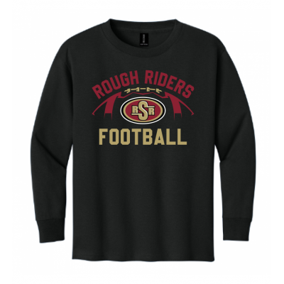 Youth RR Football Black LS Tee
