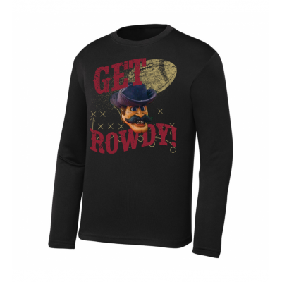 Youth Rowdy Black Performance LS Tee