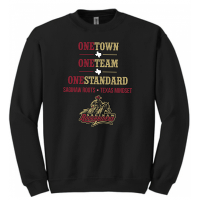Adult Saginaw One TTS Black Crewneck