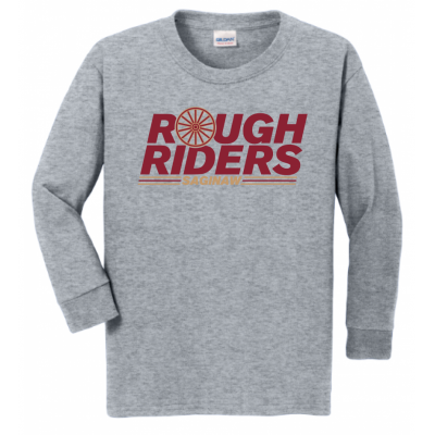 Youth Wagon Wheel Grey LS Tee