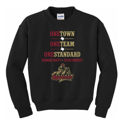 Youth Saginaw One TTS Black Crewneck