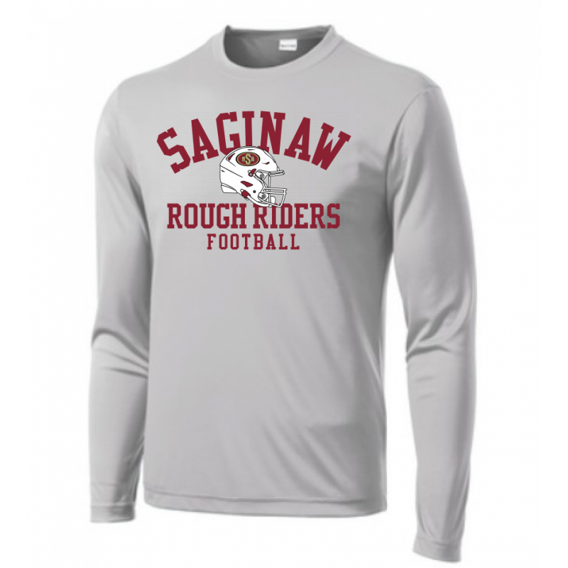 Adult Helmet Performance Grey LS Tee
