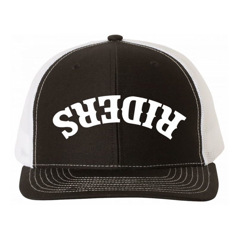Riders Upside Down Black/White Trucker