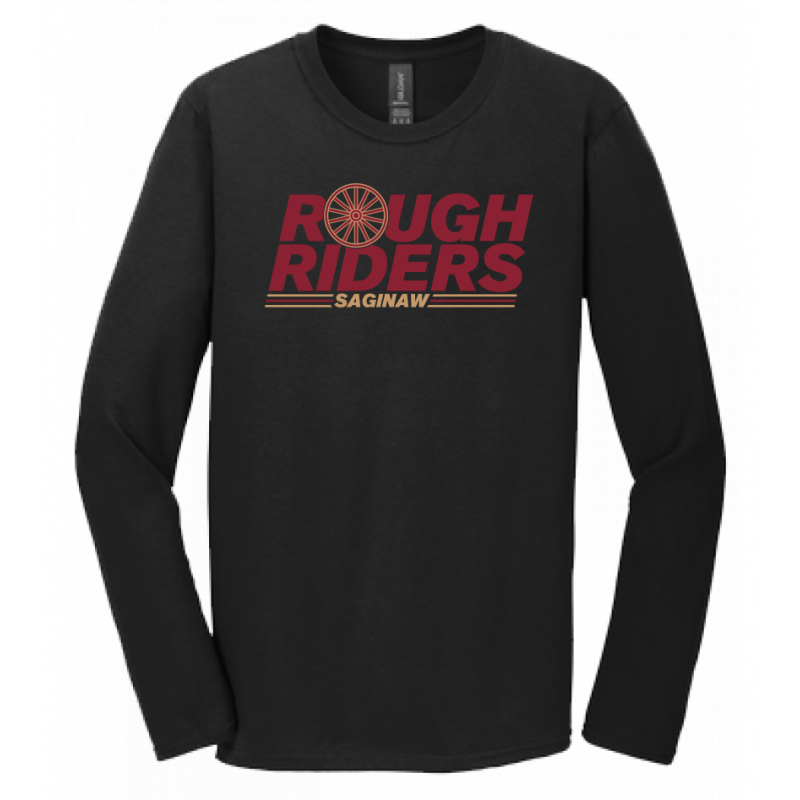 Adult Wagon Wheel Black LS Tee