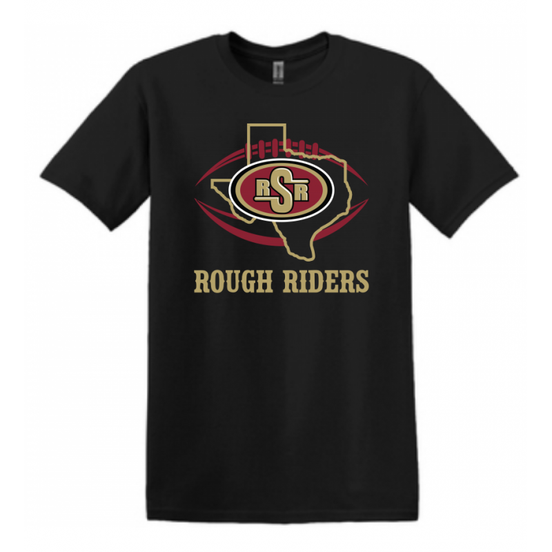Adult TX Rough Riders Black Tee