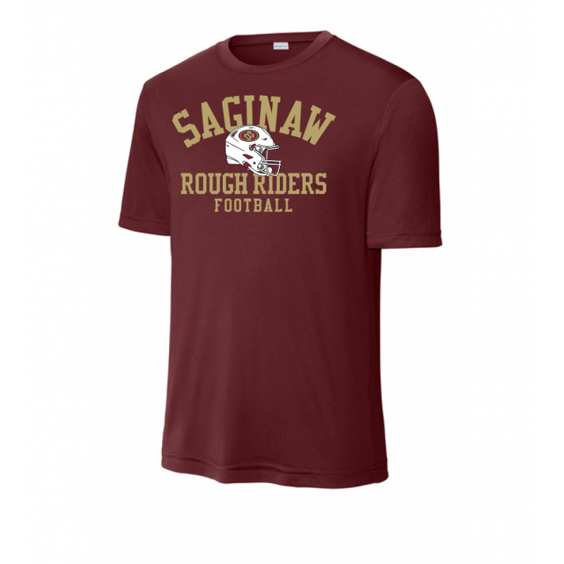 Adult Helmet Performance Cardinal Tee