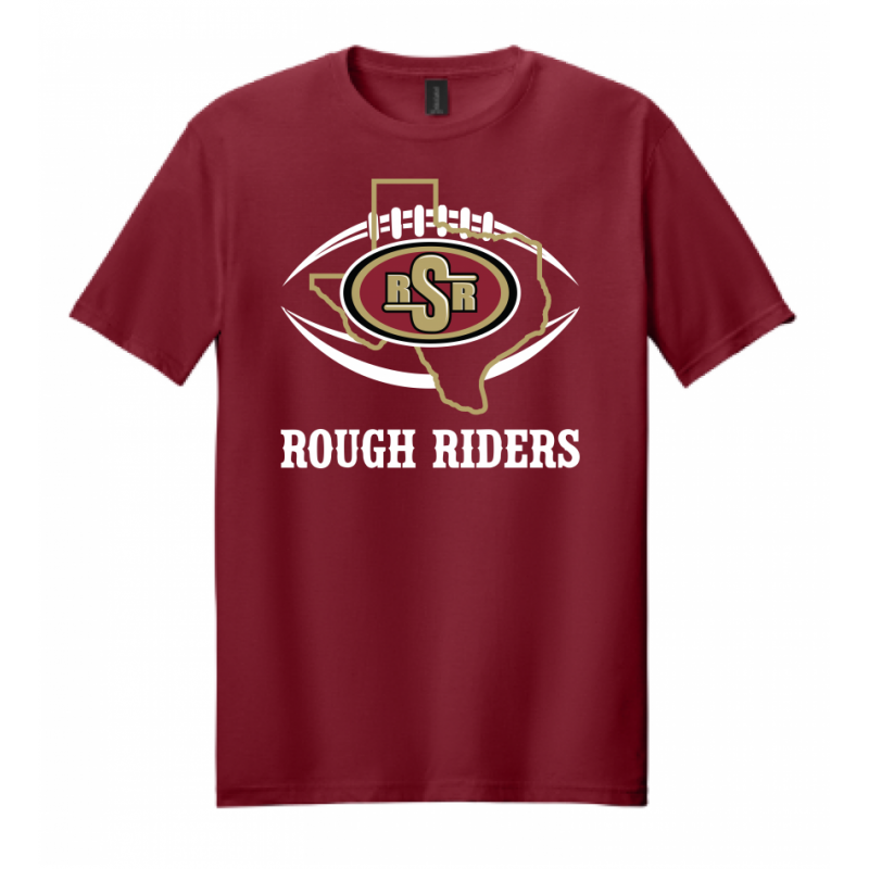Adult TX Rough Riders Cardinal Tee