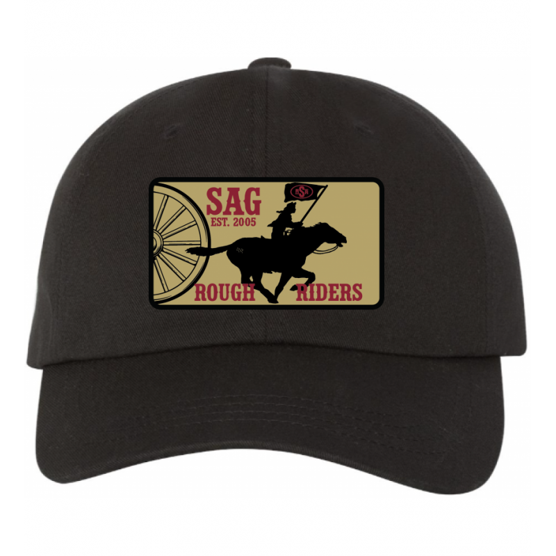 Saginaw Black RR Wheel Dad Cap