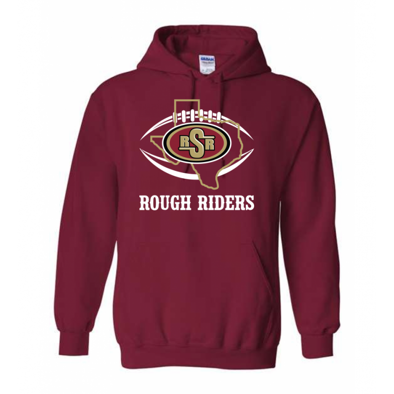 Adult TX Rough Riders Cardinal Hoodie