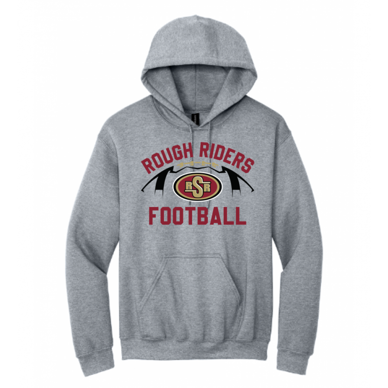 Adult RR Football Grey Hoodie