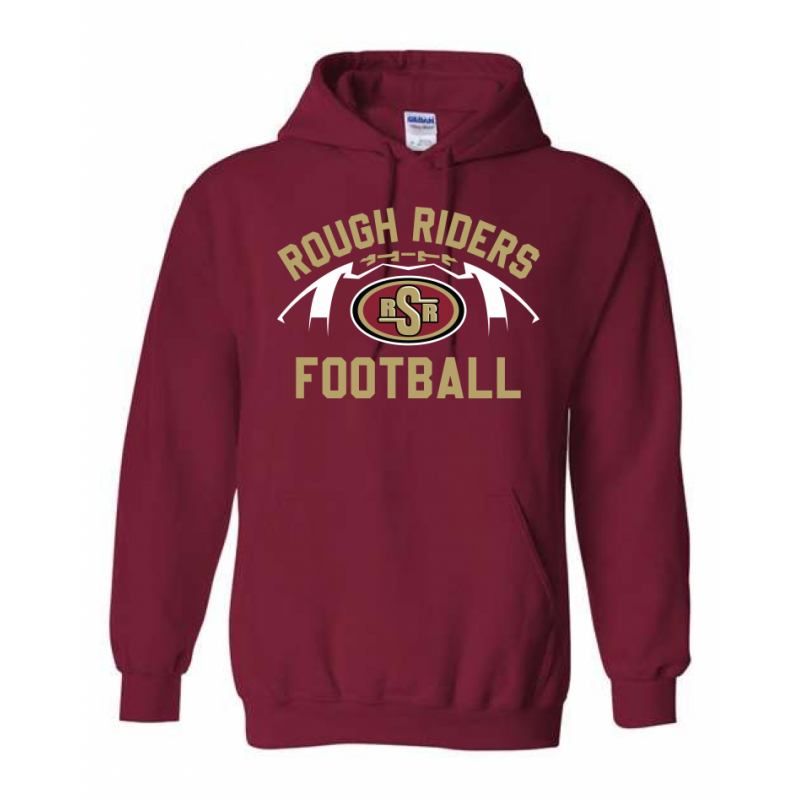 Adult RR Football Cardinal Hoodie
