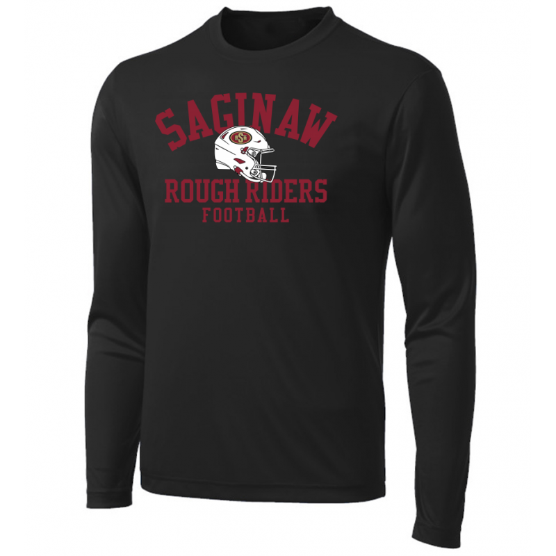 Adult Helmet Performance Black LS Tee