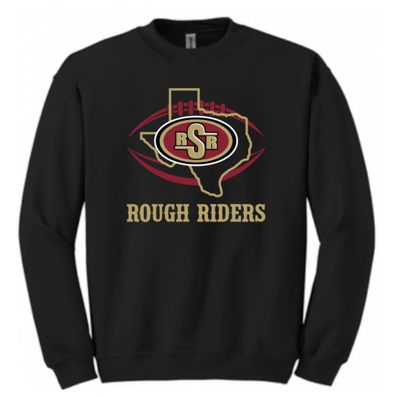 Adult TX Rough Riders Black Crew