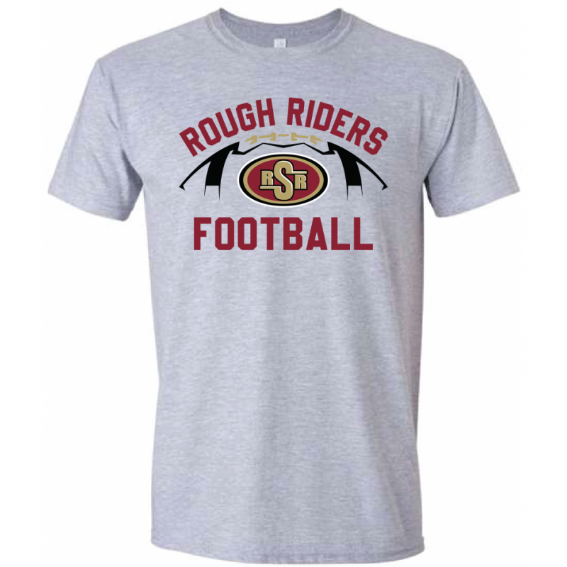 Adult RR Football Grey Tee