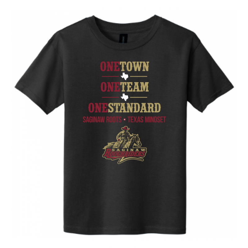 Youth Saginaw One TTS Black Cotton Tee