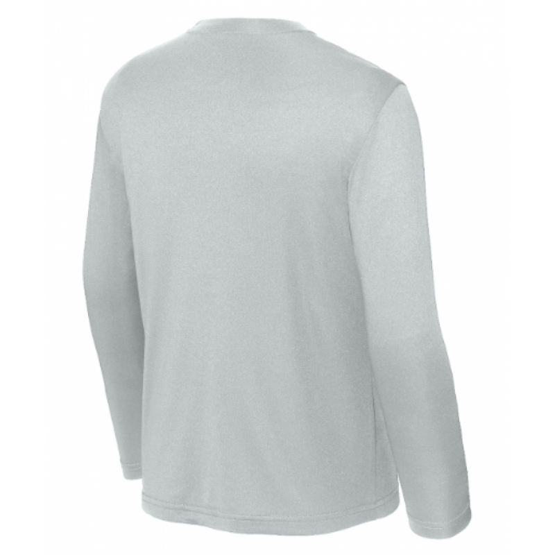 Youth Wagon Wheel Grey Performance LS Tee