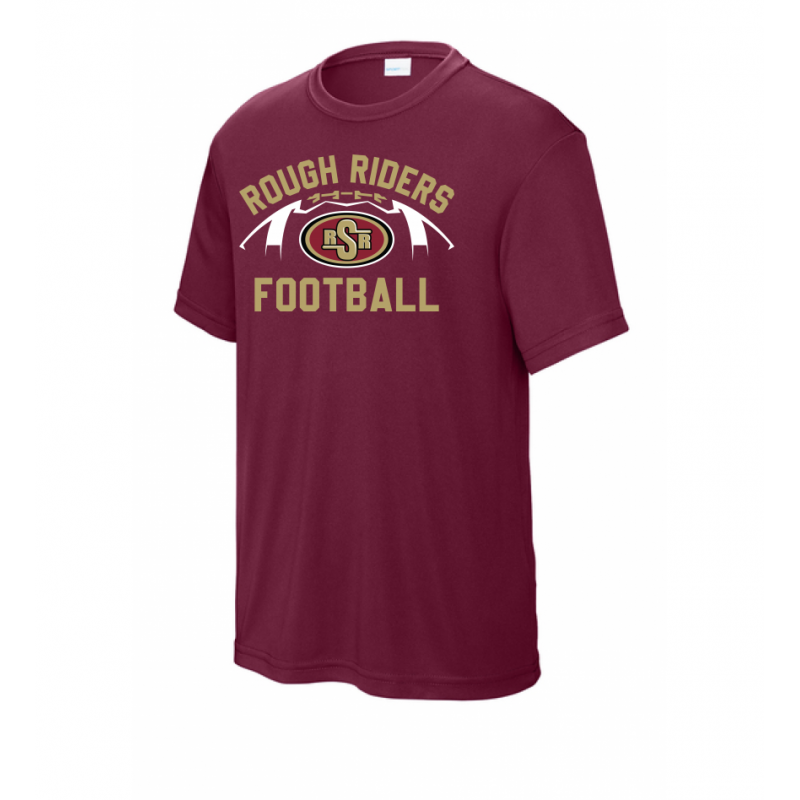 Youth RR Football Performance Cardinal Tee