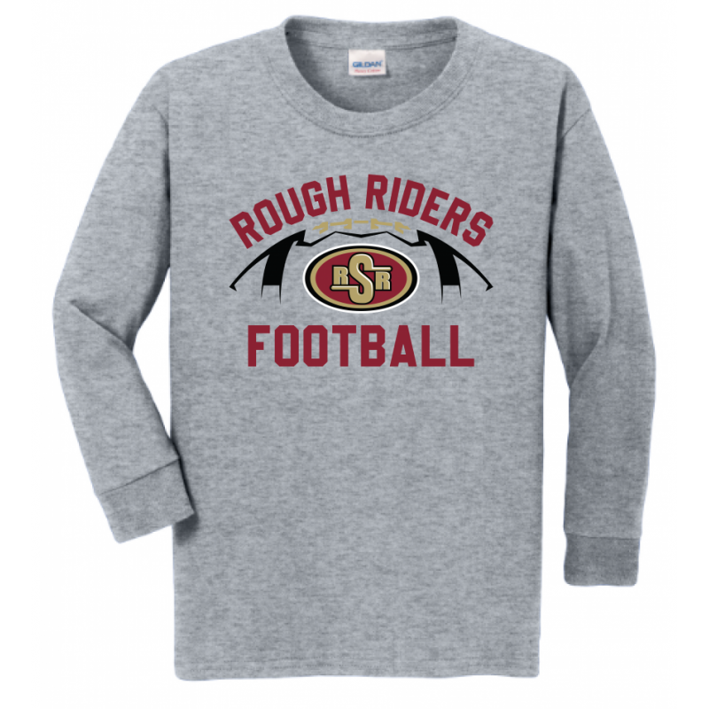 Youth RR Football Grey LS Tee