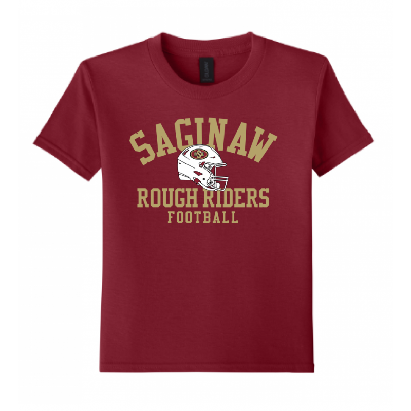 Youth Helmet Cardinal Tee